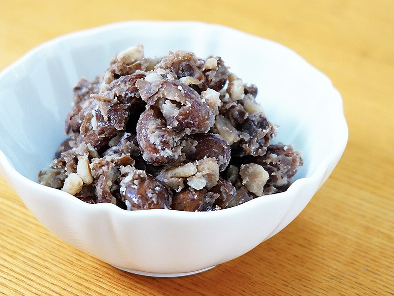 ほくほくとした食感に仕上がったウズラマメあん